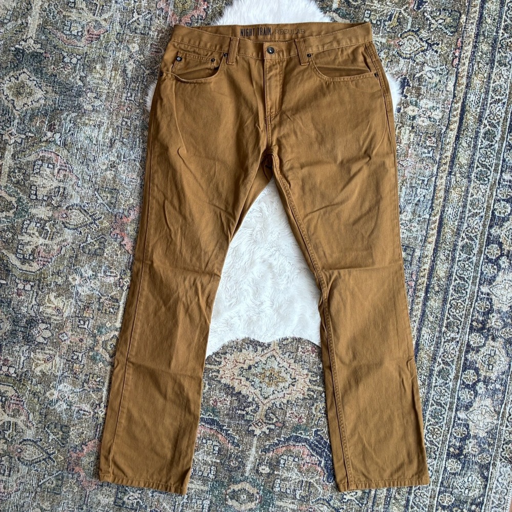 Freeworld Night Train Regular Fit Mens Pants Tobacco Brown Size 34 ZU304916-TOBC